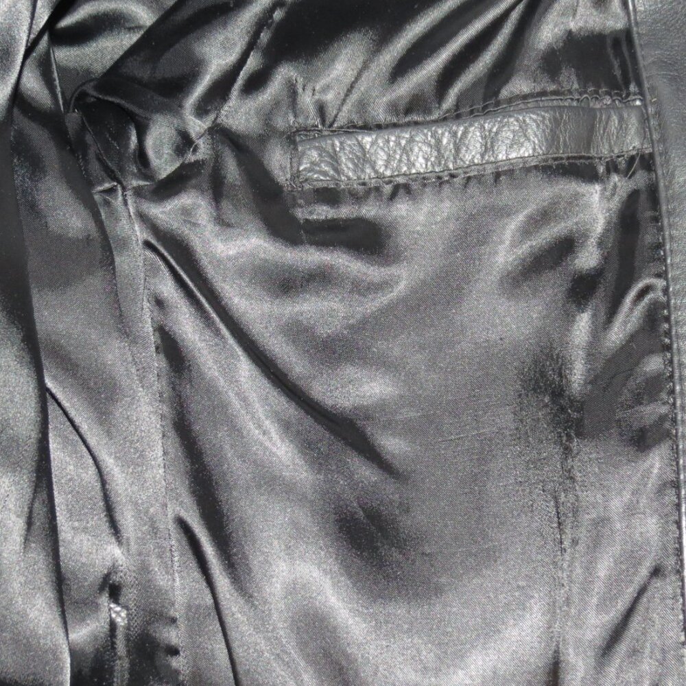 Soft Lambskin Black Leather Jacket Women's Size XS - Picture 4 of 5